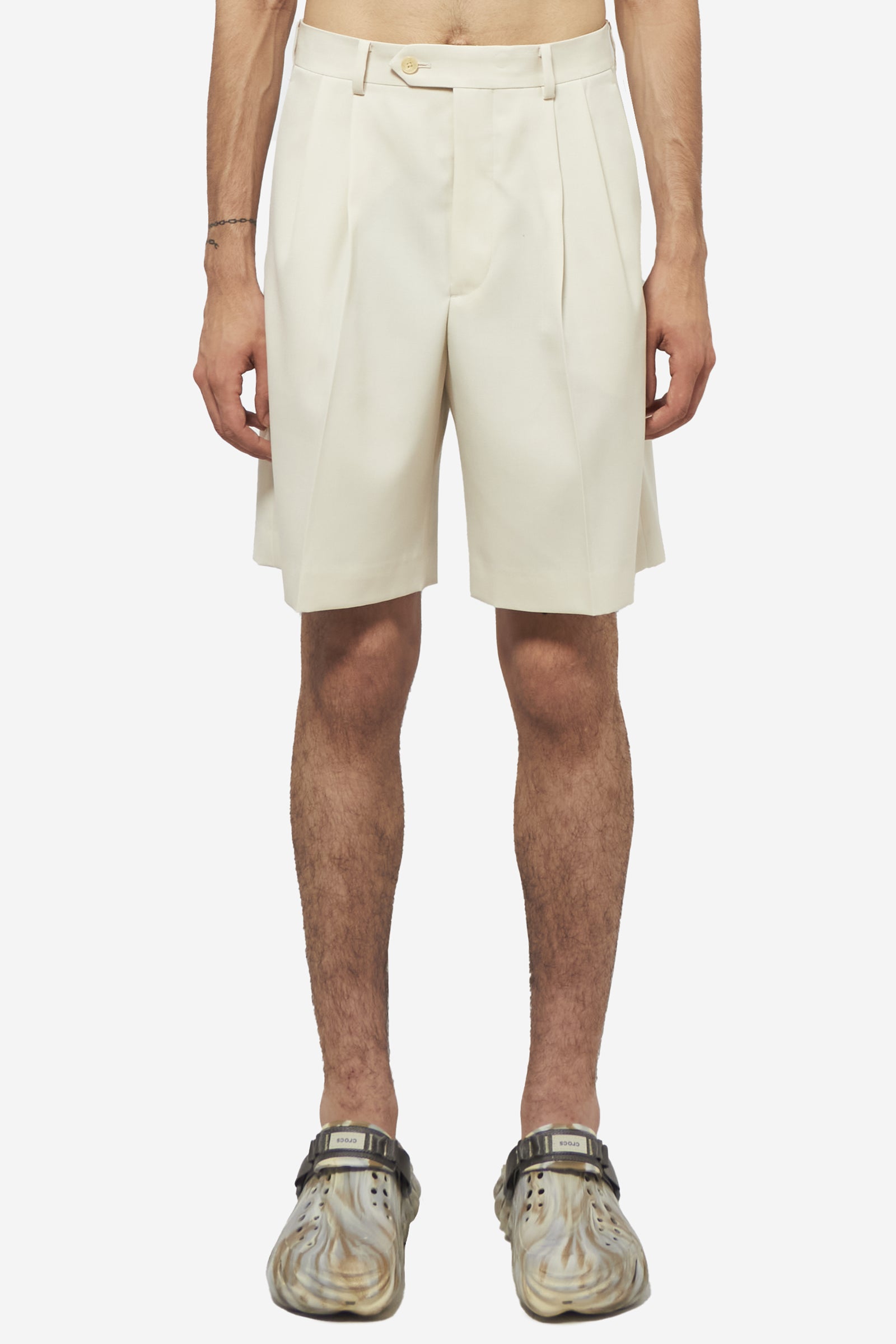 shorts gabardine in ivory wool 36205856277_shorts