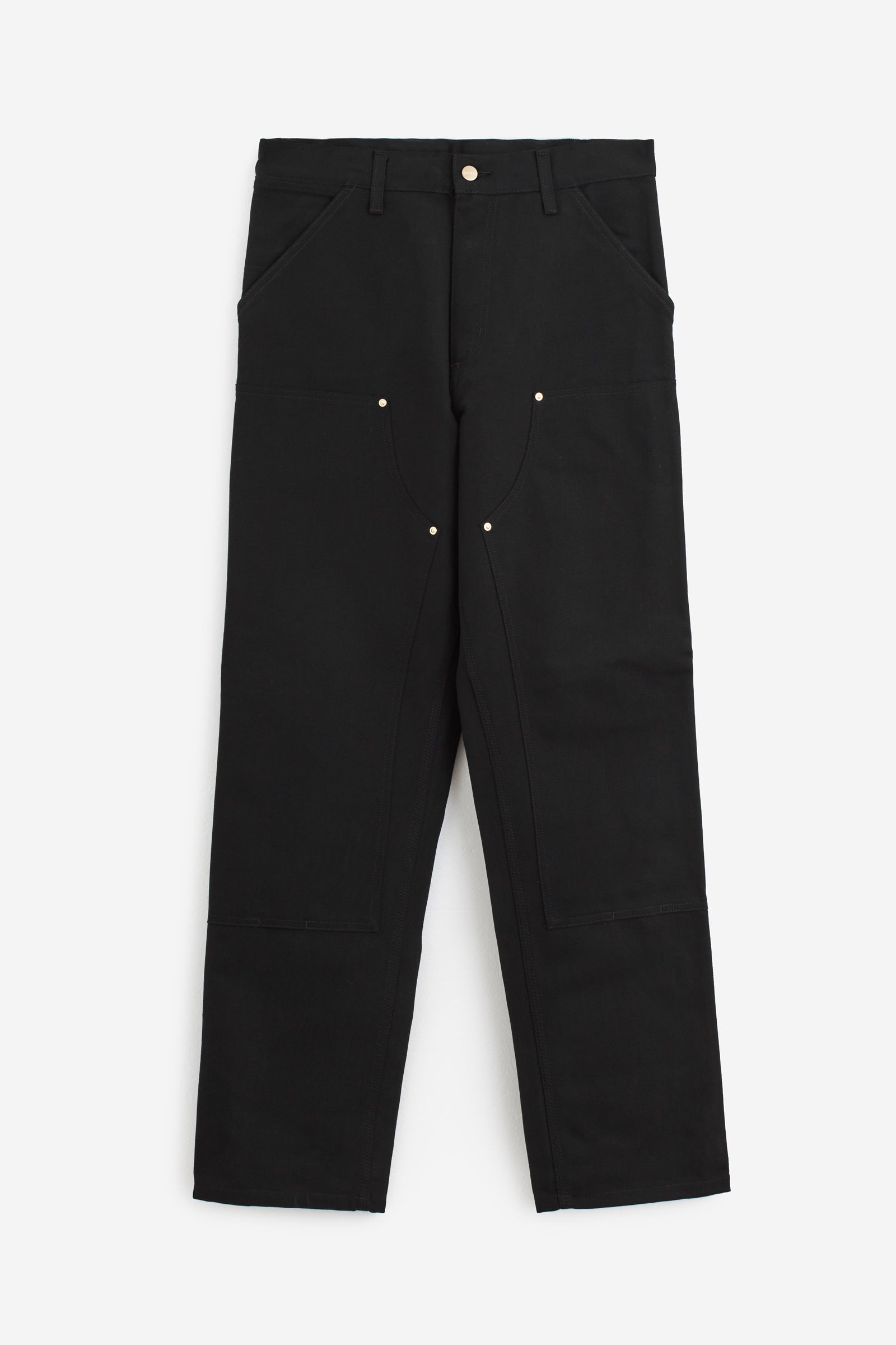 double knee trousers in black cotton 37060320032_pantaloni