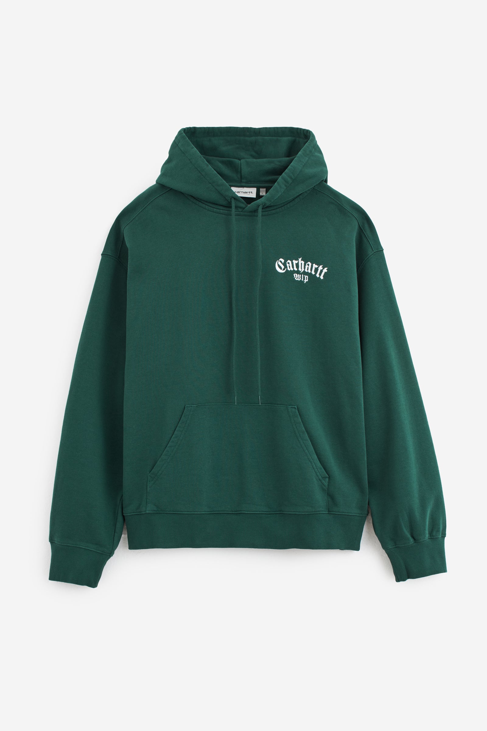 hooded sweatshirt onyx green cotton script 37060319983_felpe