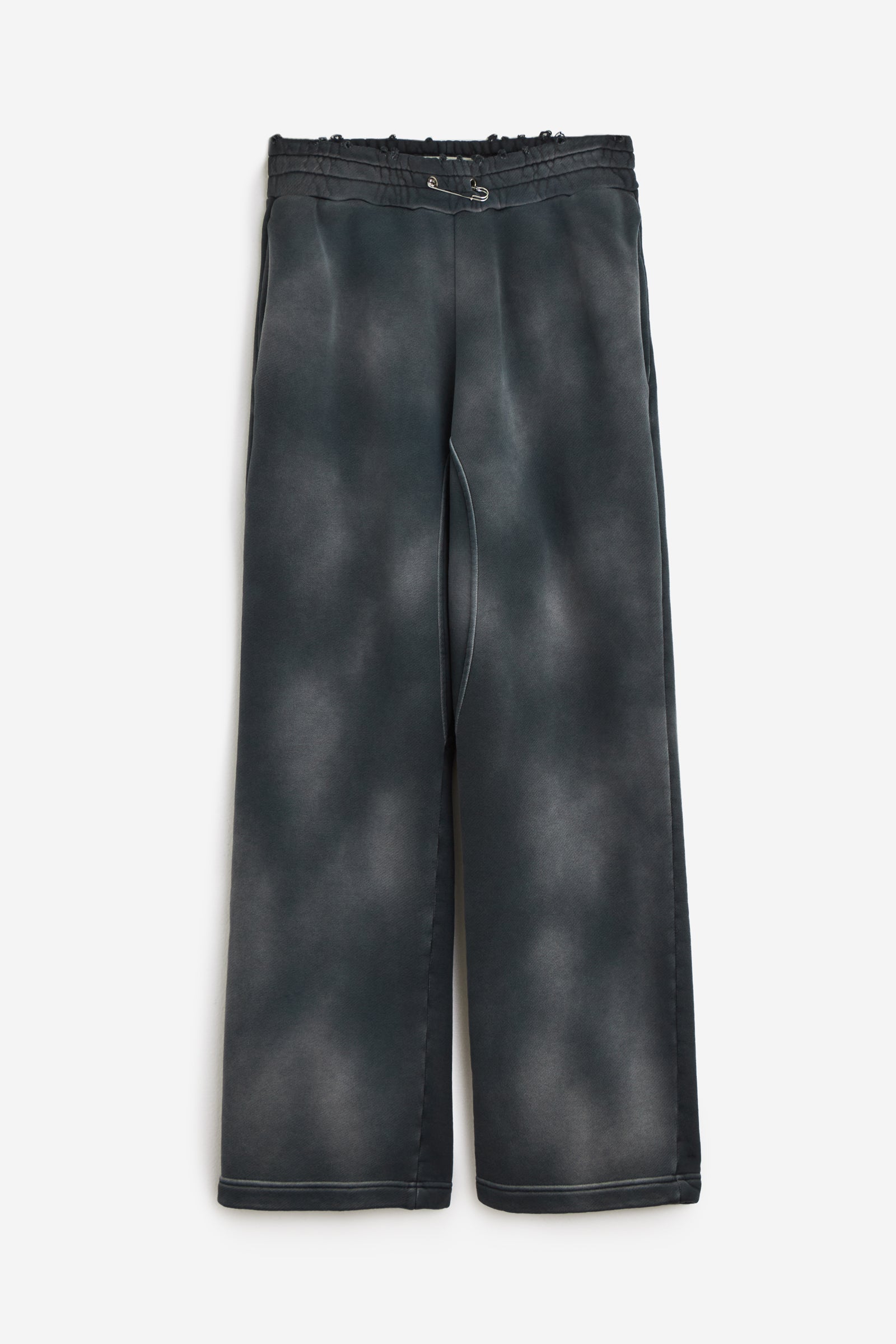 pantalone ripped relaxed sweatpant in cotone nero 38433608134_pantaloni